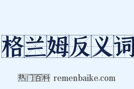 格兰姆反义词是什么意思的图片